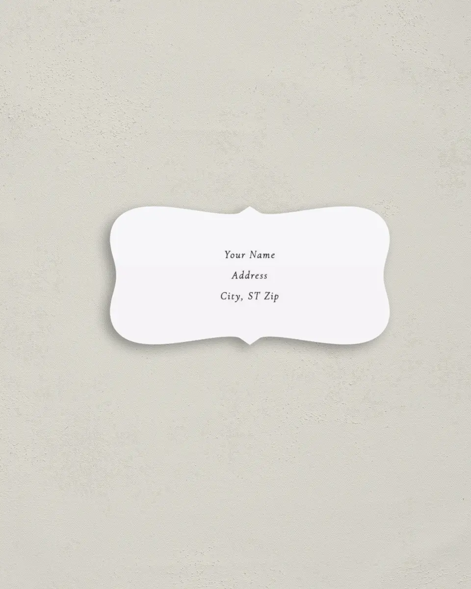 This is a 3" x 1½" Return Address Label called Classic Romance printed in full color