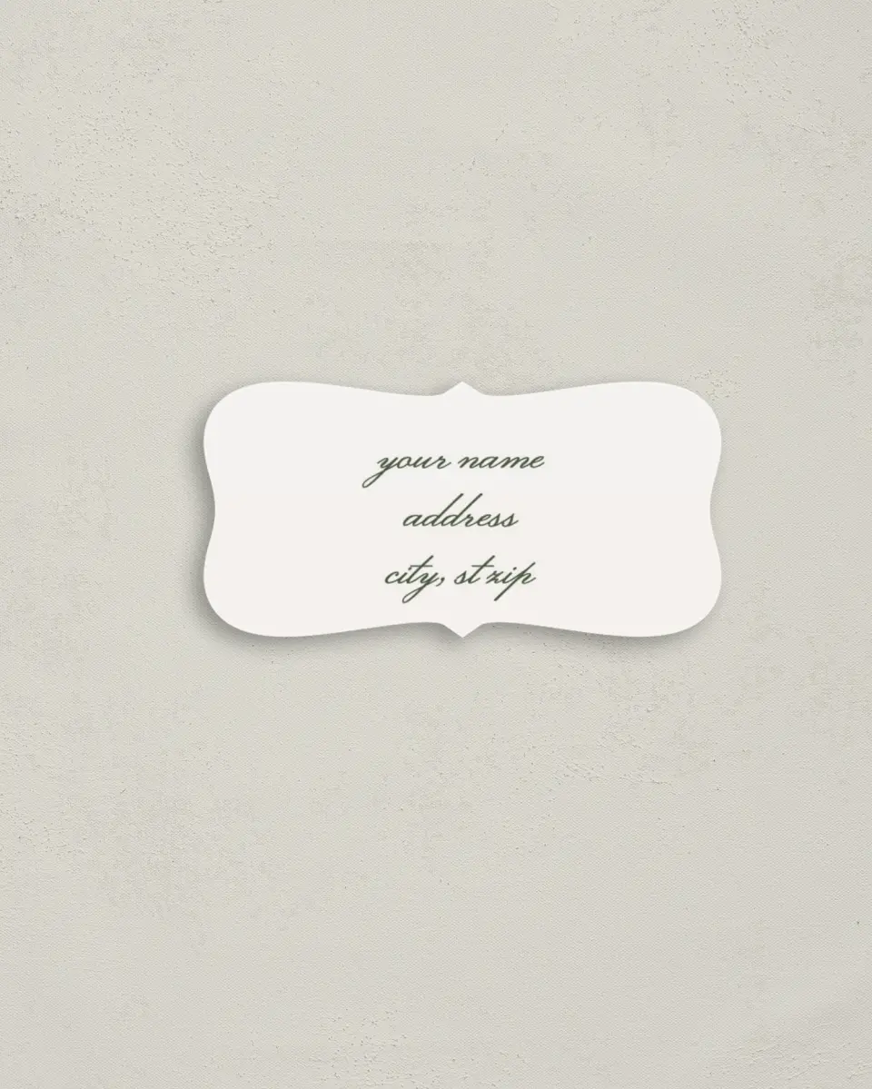 This is a 3" x 1½" Return Address Label called Aloha Amore printed in full color