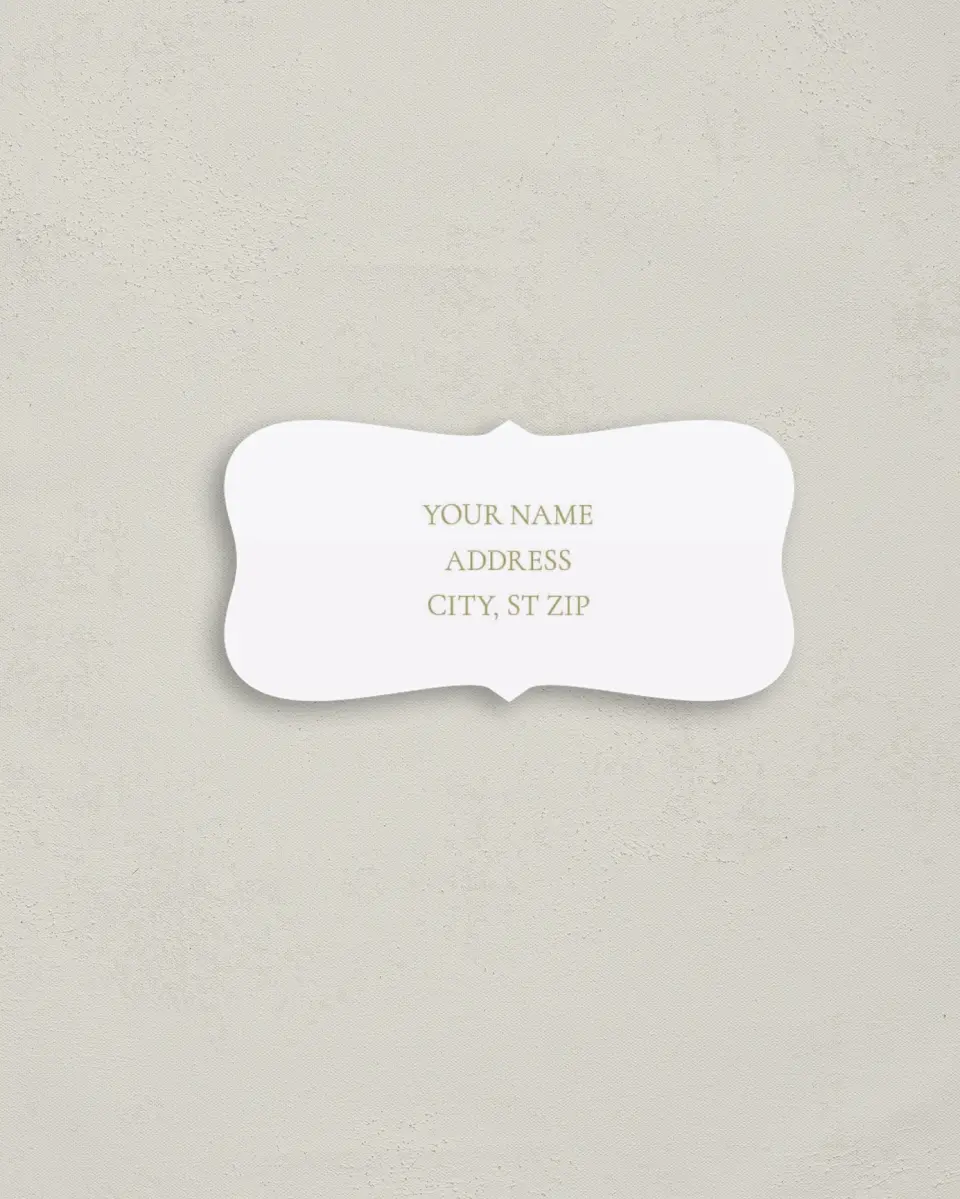 This is a 3" x 1½" Return Address Label called Forever in Bloom printed in full color