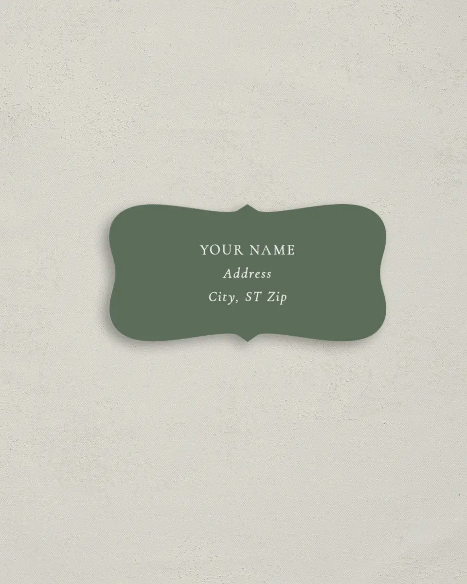 This is a 3" x 1½" Return Address Label called Elegant Frame printed in full color