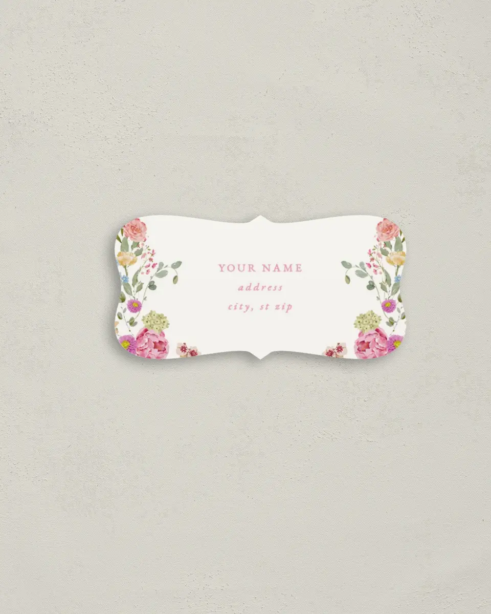 This is a 3" x 1½" Return Address Label called The Florence printed in full color