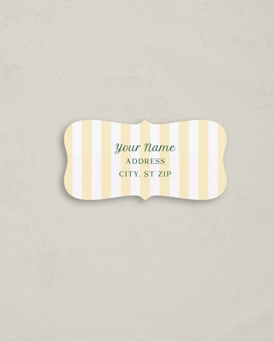 This is a 3" x 1½" Return Address Label called A Perfect Match printed in full color