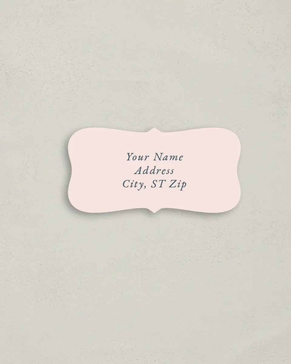 This is a 3" x 1½" Return Address Label called Garden of Vows printed in full color