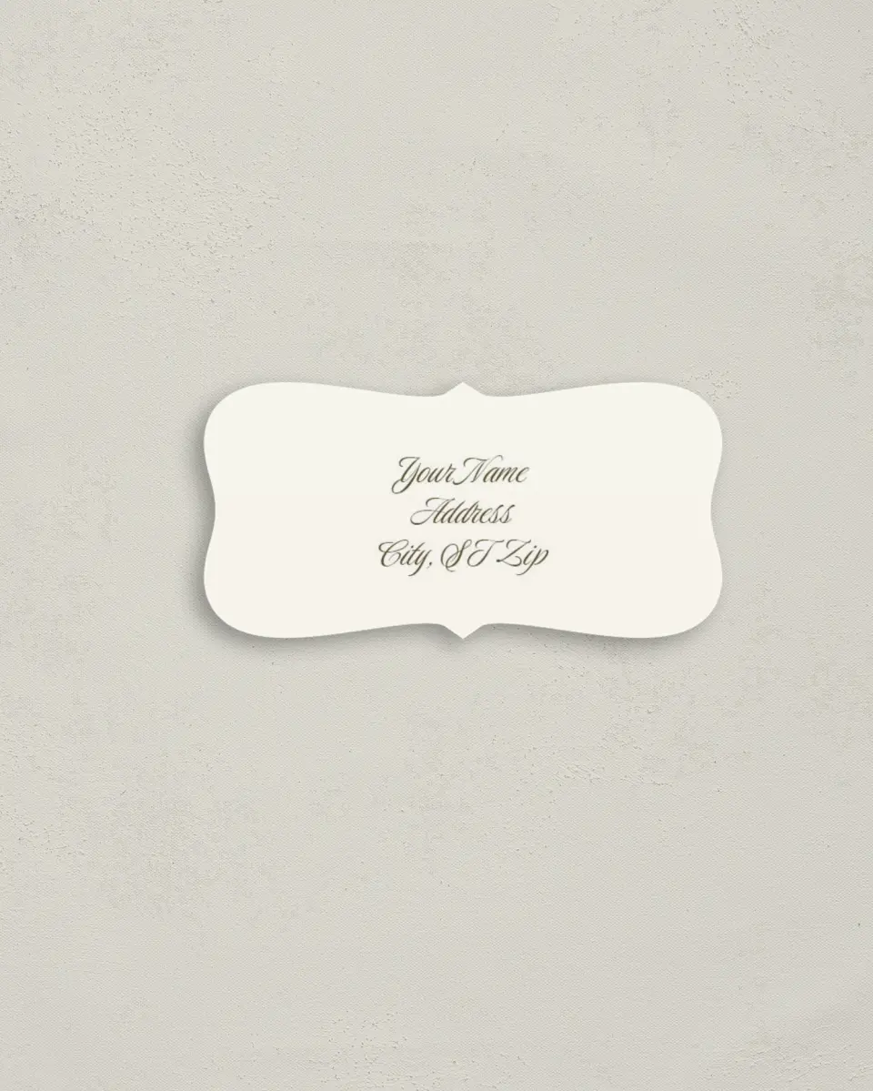 This is a 3" x 1½" Return Address Label called Ever After printed in full color