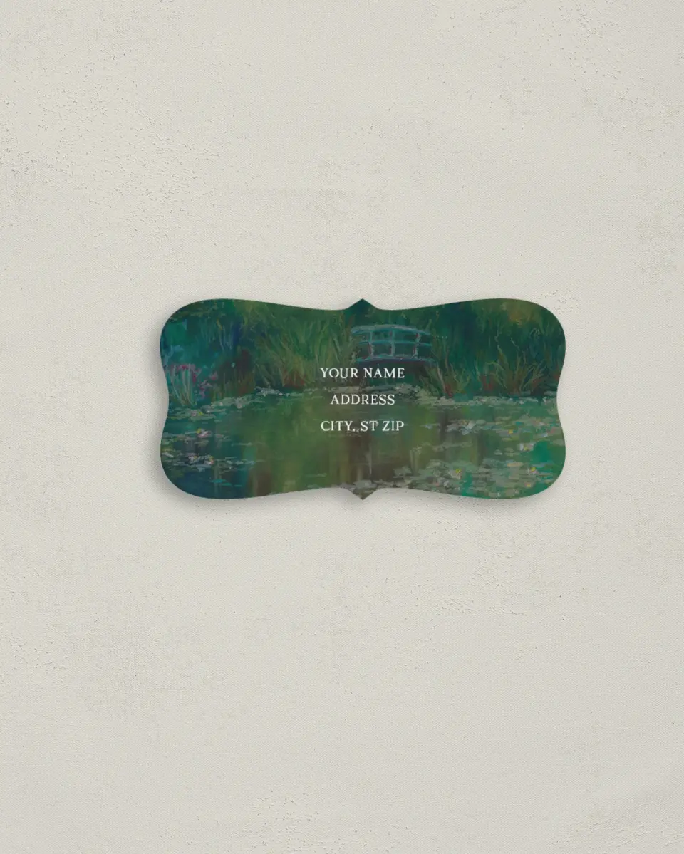 This is a 3" x 1½" Return Address Label called Bridge To Love printed in full color