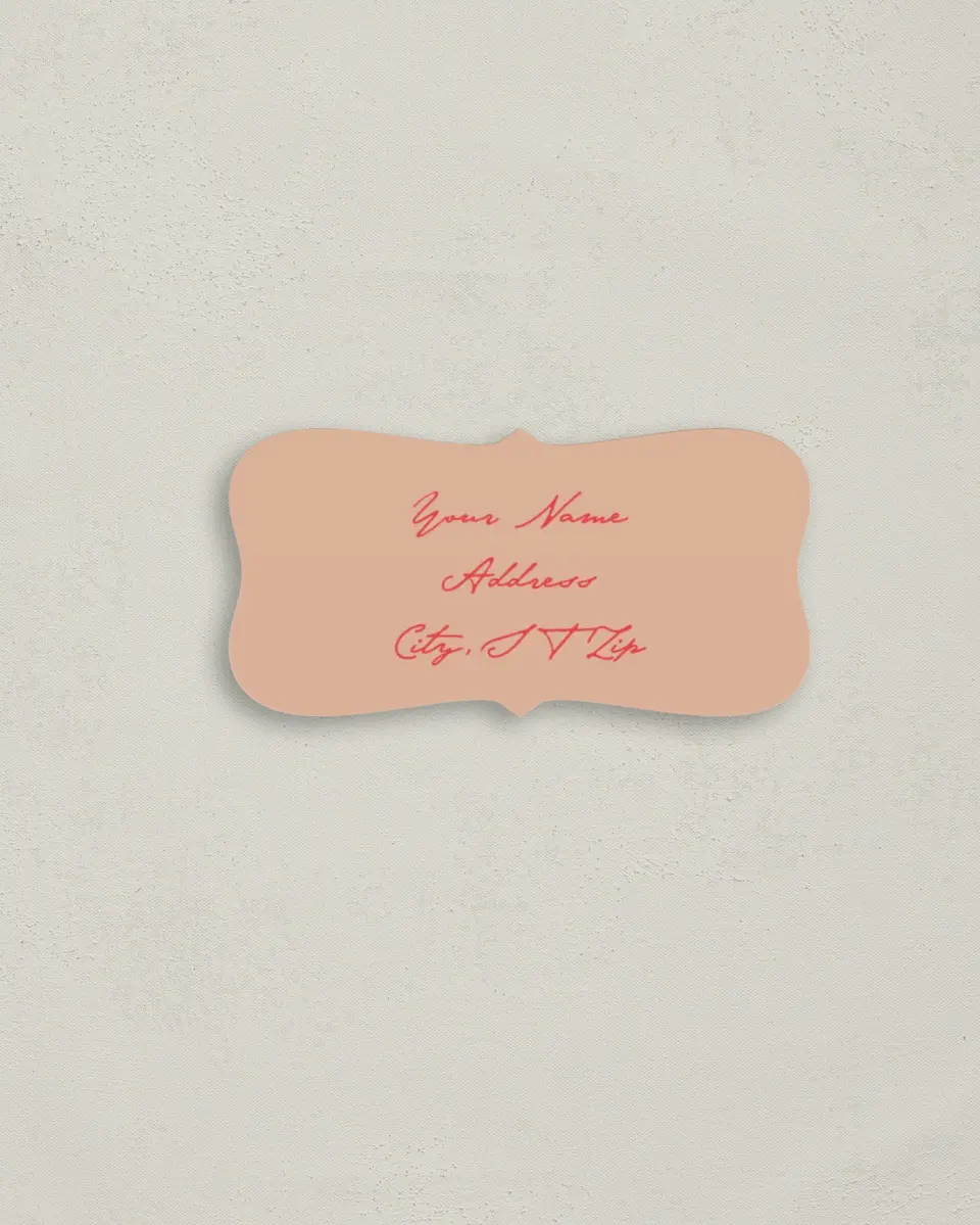 This is a 3" x 1½" Return Address Label called Bold & Bright printed in full color