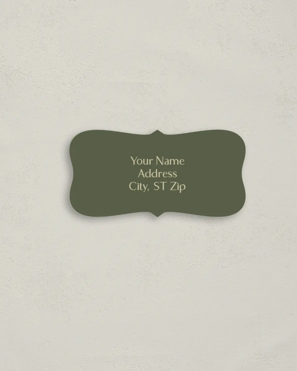 This is a 3" x 1½" Return Address Label called Idyllic Love printed in full color