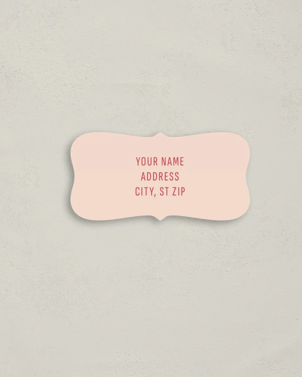 This is a 3" x 1½" Return Address Label called Lovey-Dovey printed in full color
