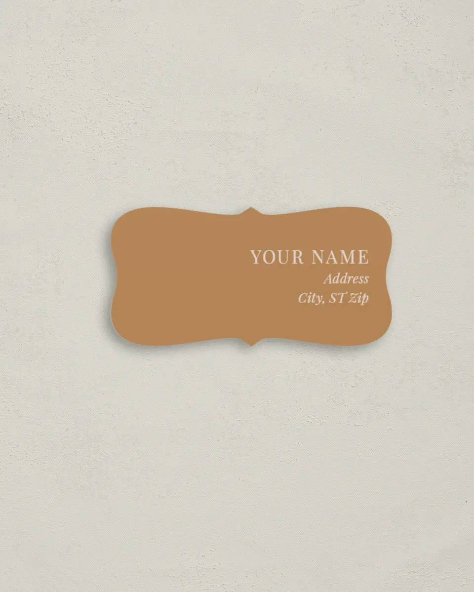 This is a 3" x 1½" Return Address Label called Bold Romance printed in full color