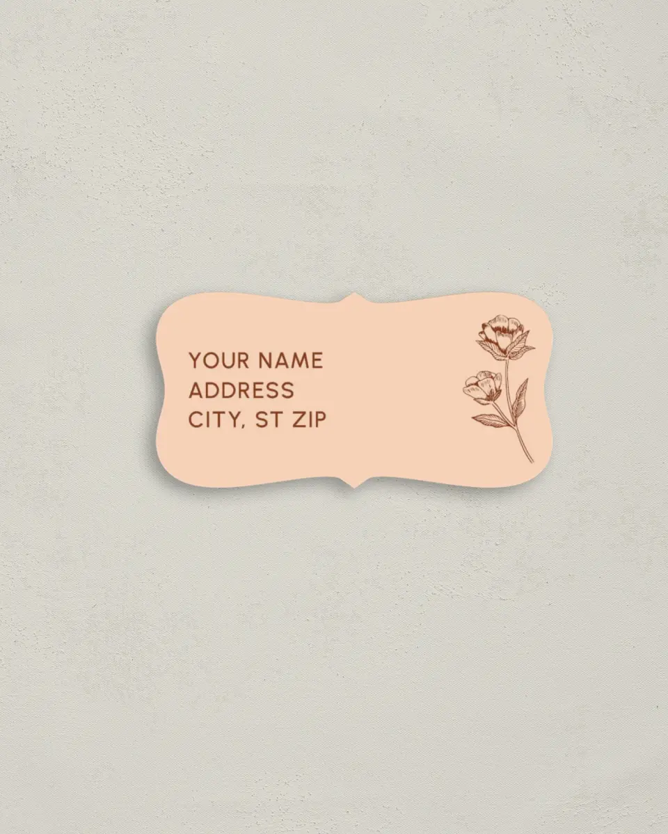 This is a 3" x 1½" Return Address Label called Agrestal printed in full color
