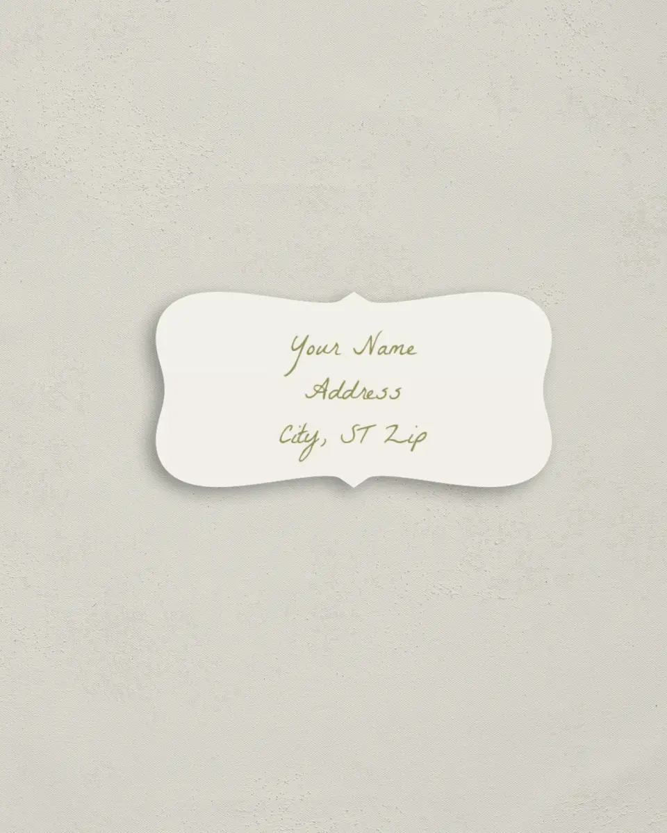 This is a 3" x 1½" Return Address Label called Positano Daydream printed in full color