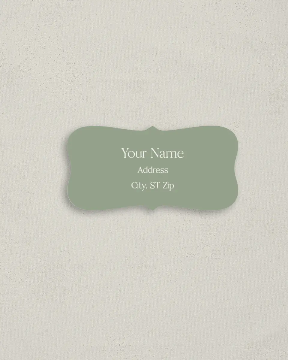 This is a 3" x 1½" Return Address Label called The Penelope printed in full color