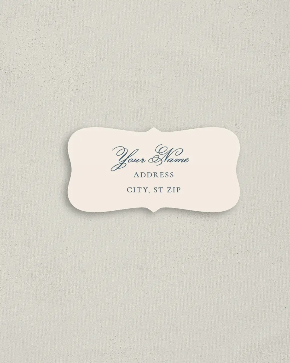 This is a 3" x 1½" Return Address Label called The Georgia printed in full color