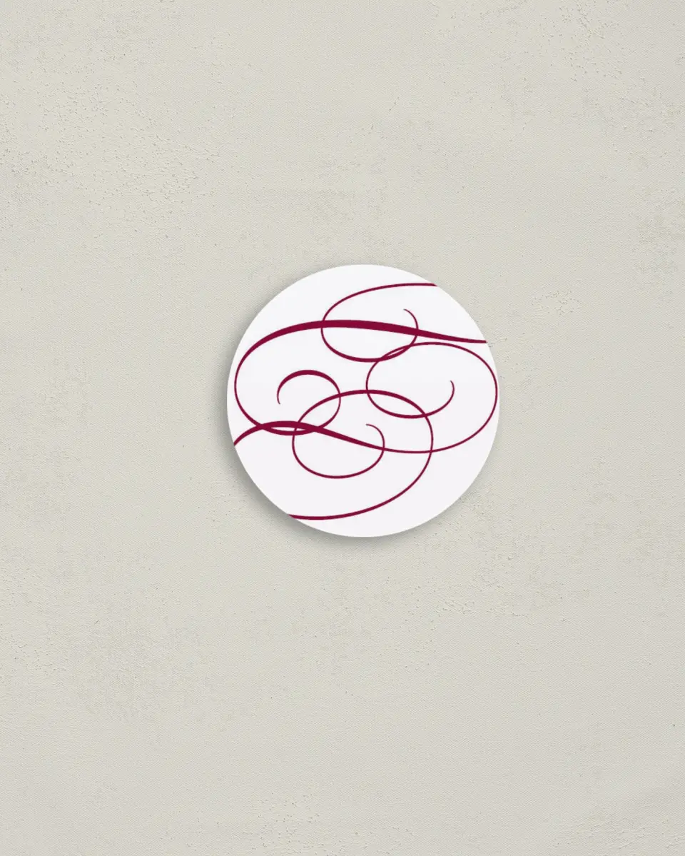 This is a 2" circle Envelope Seal called Forever Yours printed in full color