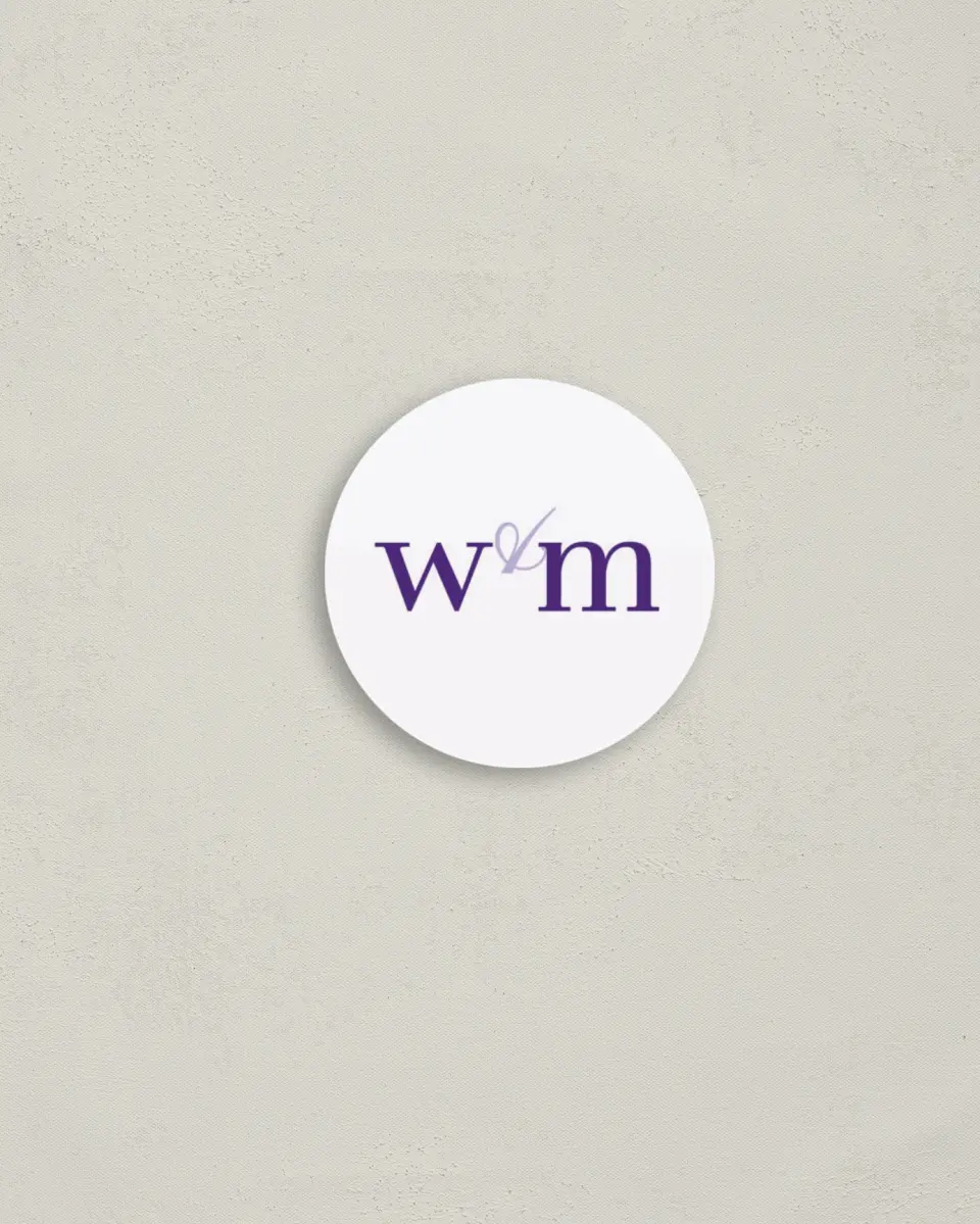 This is a 2" circle Envelope Seal called Charming Lavender printed in full color