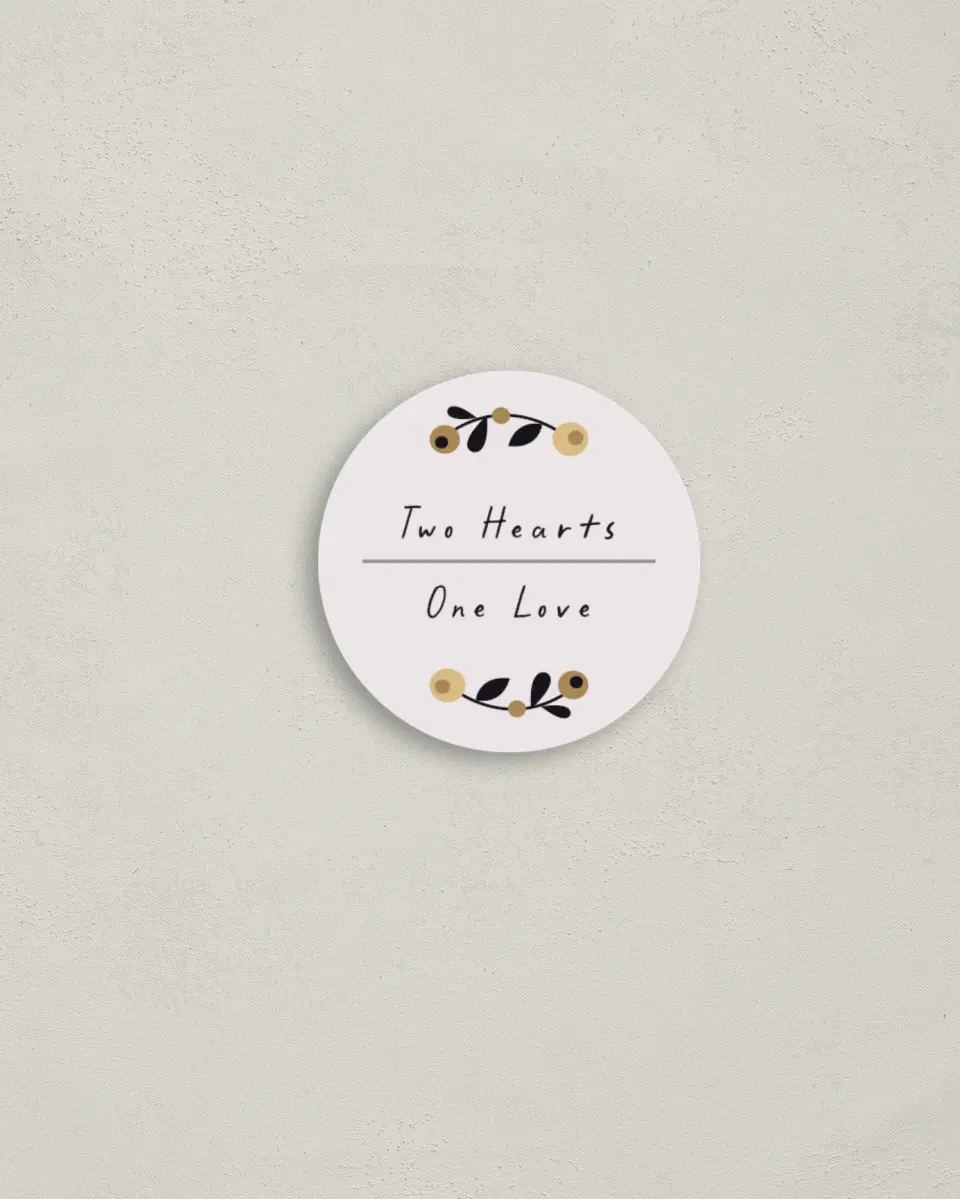 This is a 2" circle Envelope Seal called An Autumn Affair printed in full color