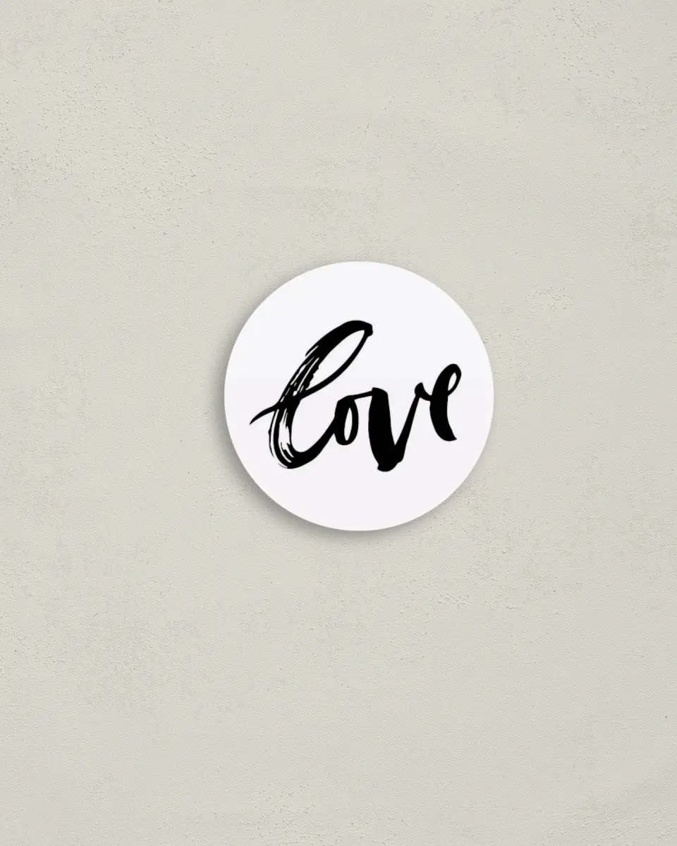 This is a 2" circle Envelope Seal called Soon to Be printed in full color