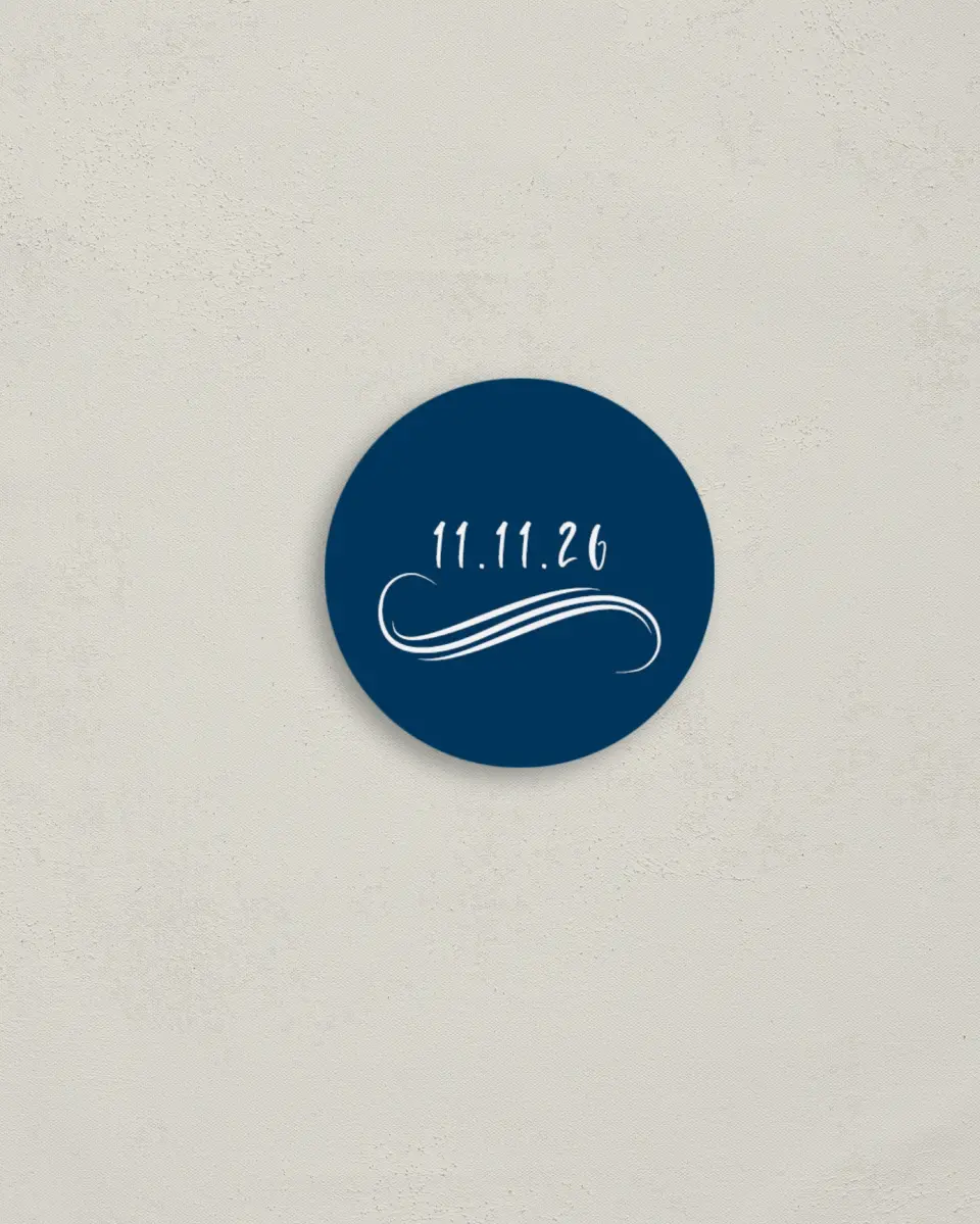 This is a 2" circle Envelope Seal called Beyond the Shore printed in full color