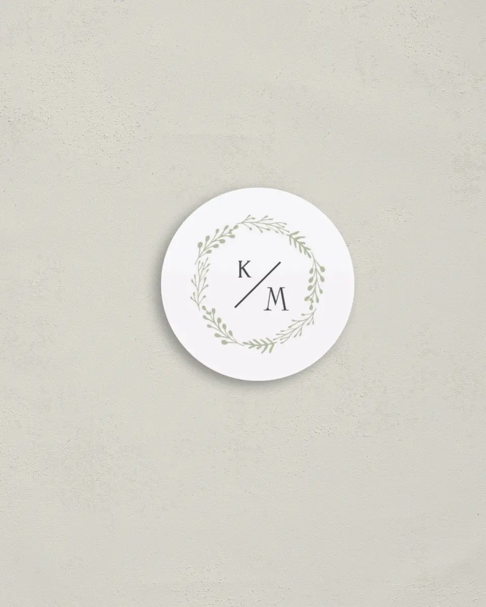 This is a 2" circle Envelope Seal called Enchanting Crown printed in full color