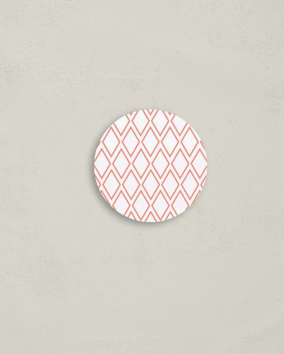 This is a 2" circle Envelope Seal called Diamond Garden printed in full color
