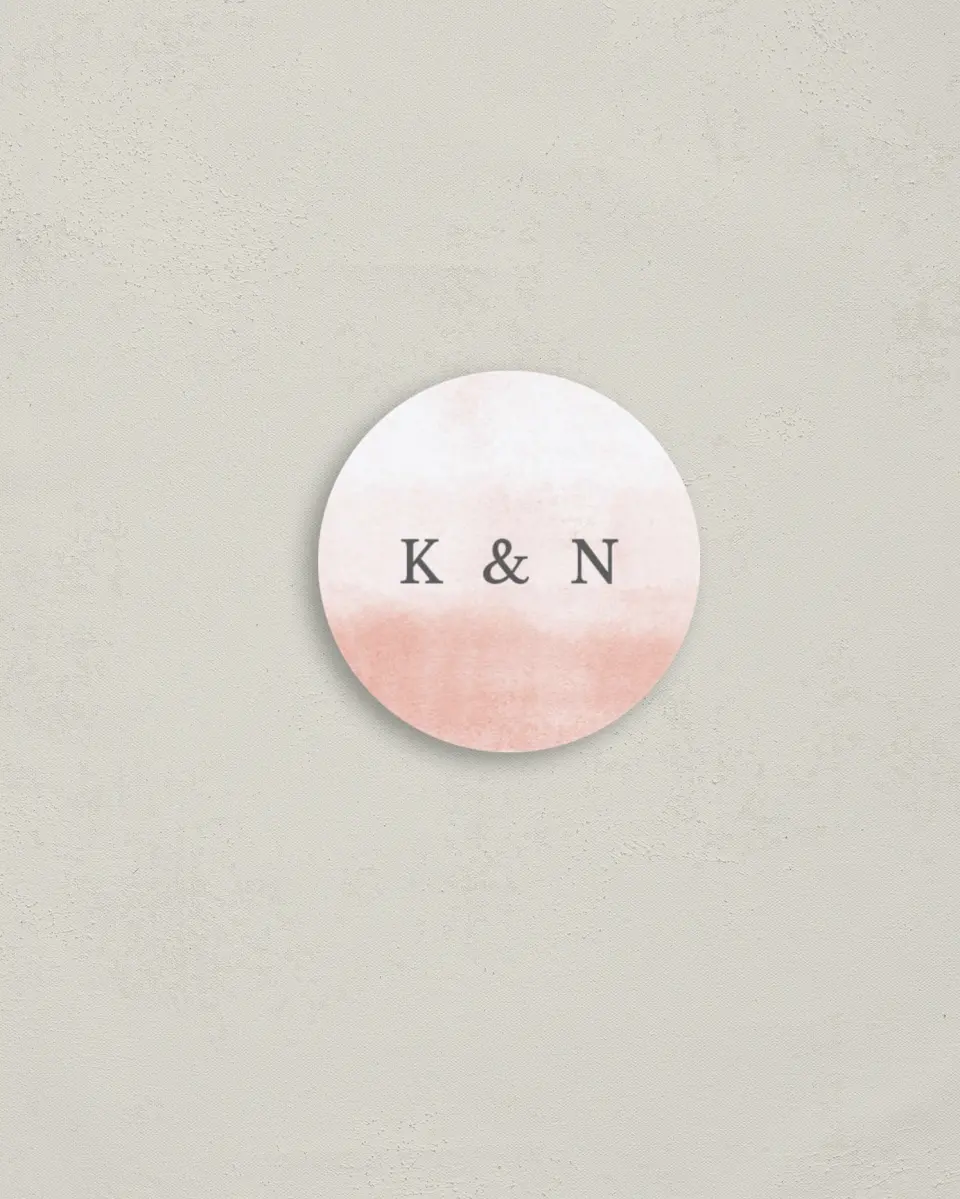 This is a 2" circle Envelope Seal called Chic Patina printed in full color