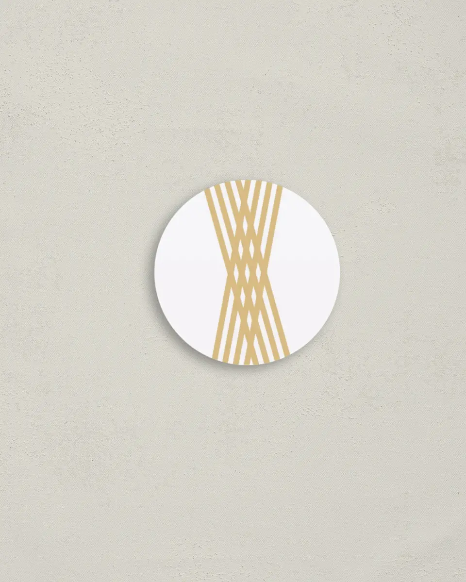 This is a 2" circle Envelope Seal called Forever Gilded printed in full color