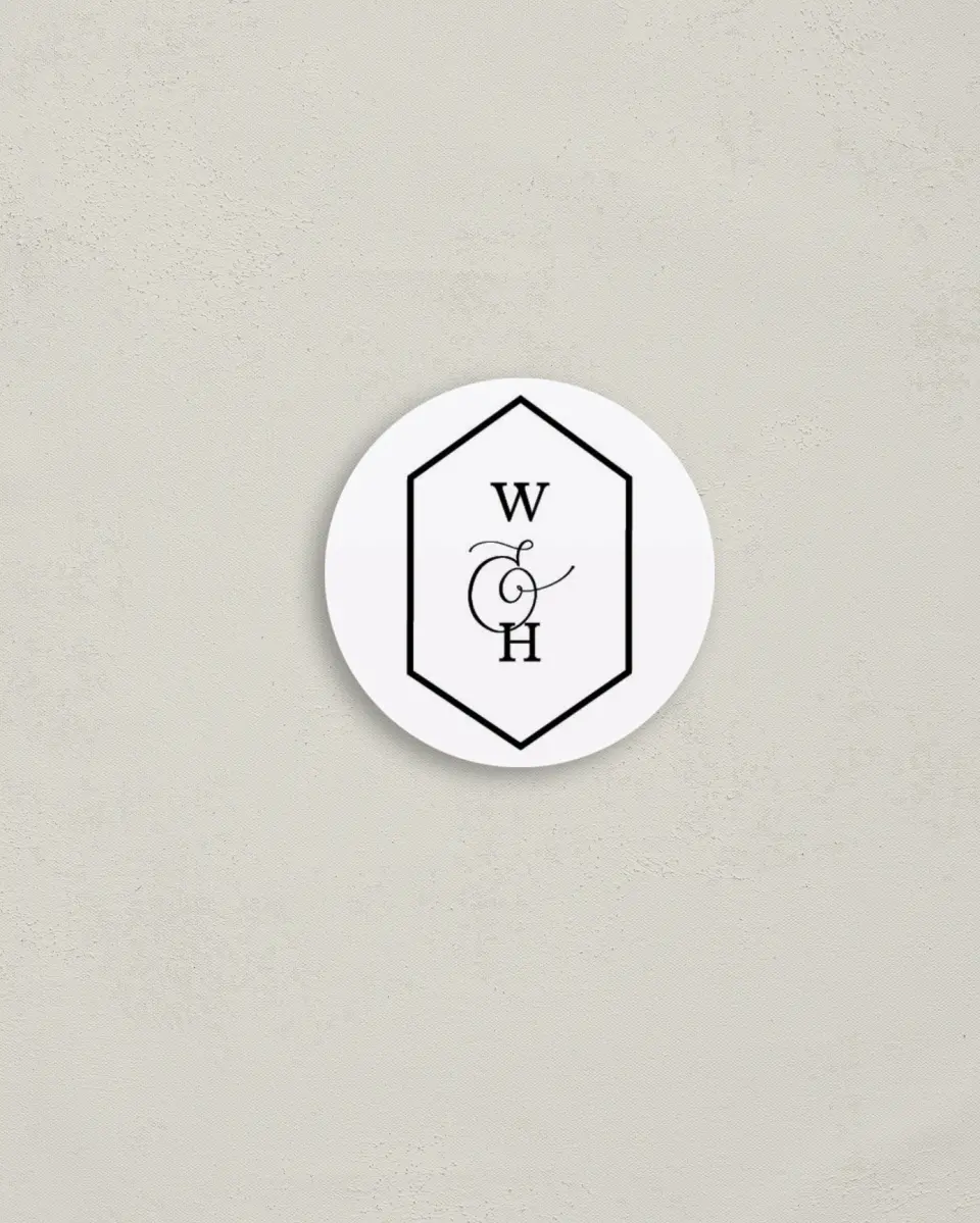 This is a 2" circle Envelope Seal called Wispy Greenery printed in full color