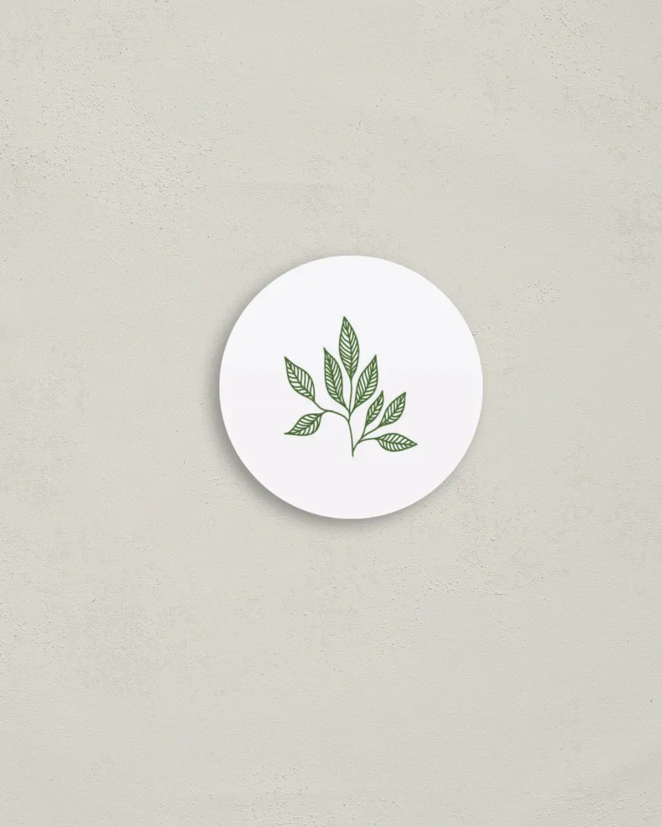 This is a 2" circle Envelope Seal called Rustic Grace printed in full color