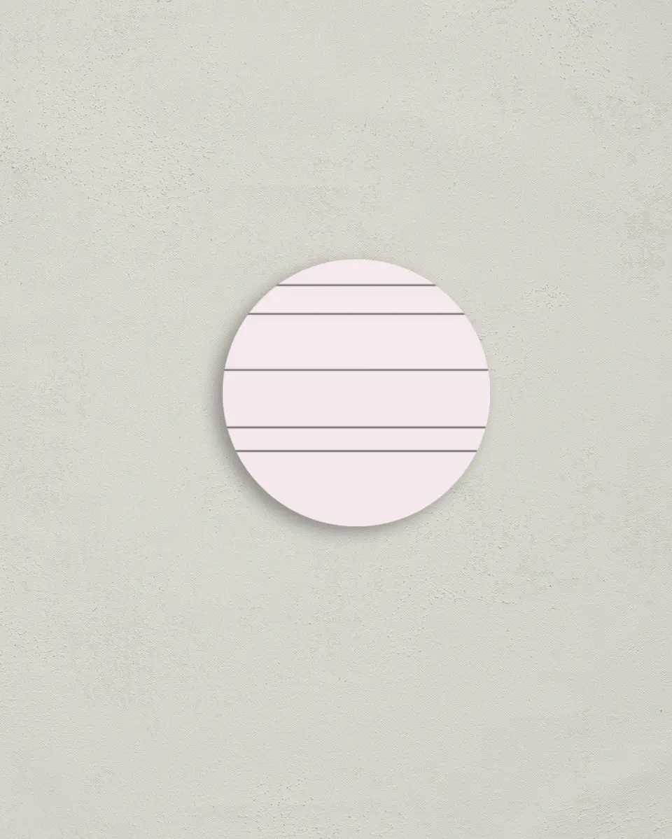 This is a 2" circle Envelope Seal called Harmonious Stripes printed in full color