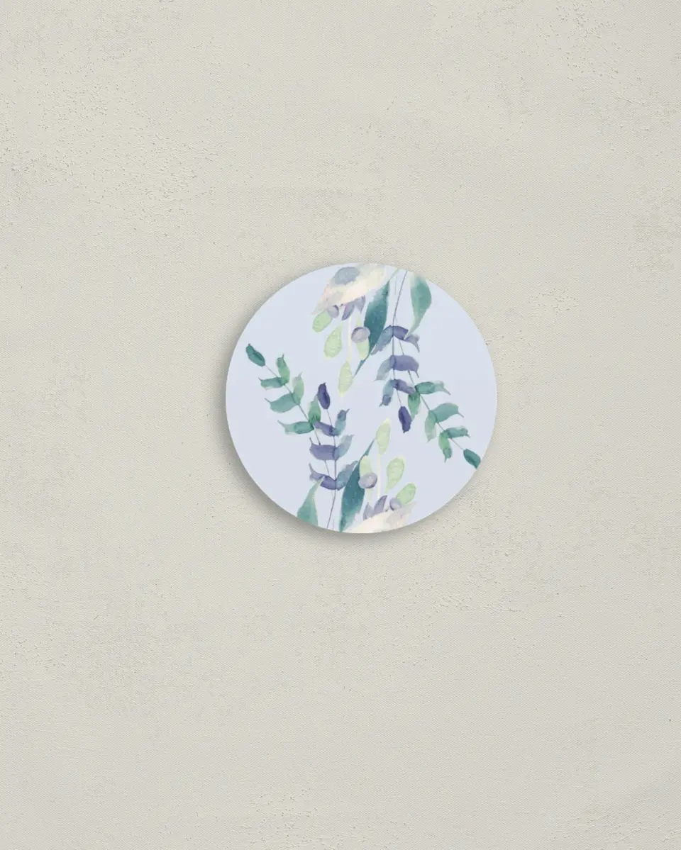 This is a 2" circle Envelope Seal called Glorious Crown printed in full color
