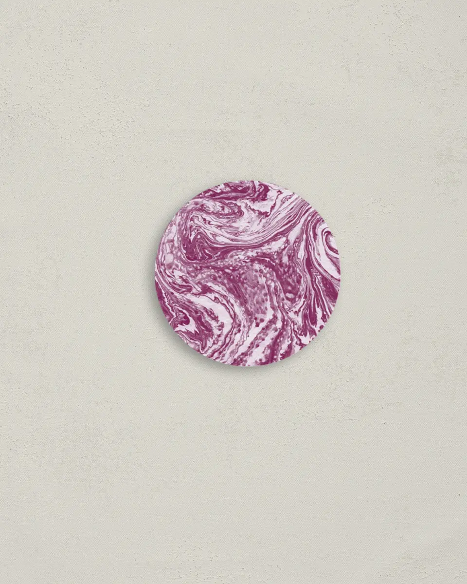 This is a 2" circle Envelope Seal called Marble Mystique printed in full color