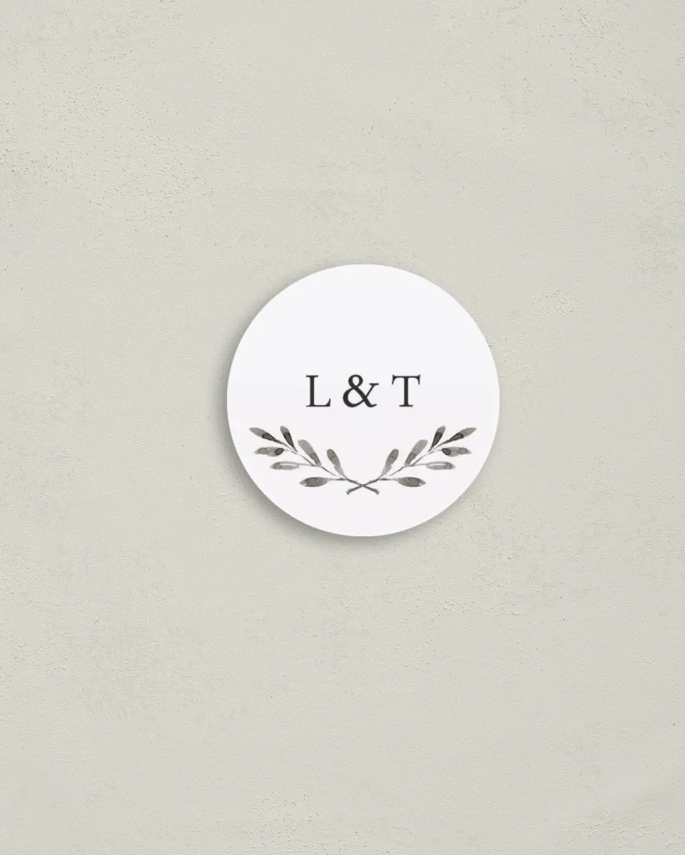 This is a 2" circle Envelope Seal called Eternal Autumn printed in full color