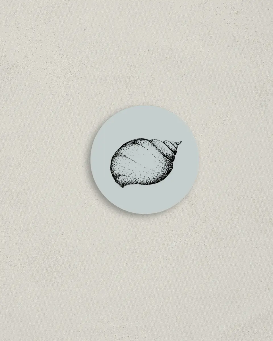 This is a 2" circle Envelope Seal called Maritime Bliss printed in full color