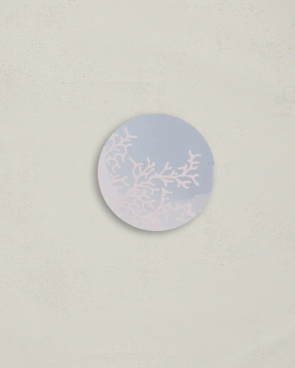 This is a 2" circle Envelope Seal called Enchanting Sea printed in full color