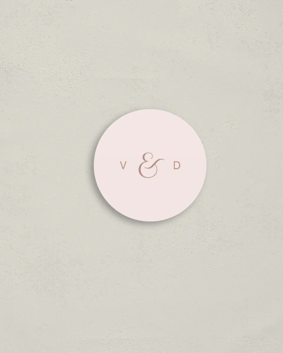 This is a 2" circle Envelope Seal called Neat Arrangement printed in full color