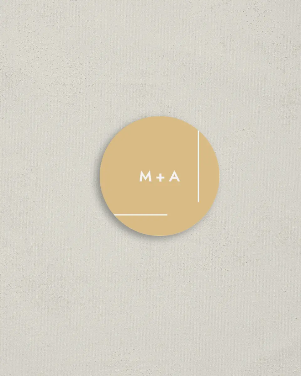This is a 2" circle Envelope Seal called The Proposal printed in full color