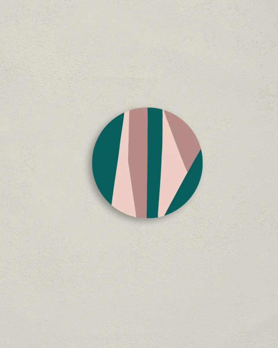 This is a 2" circle Envelope Seal called Shaped Love printed in full color