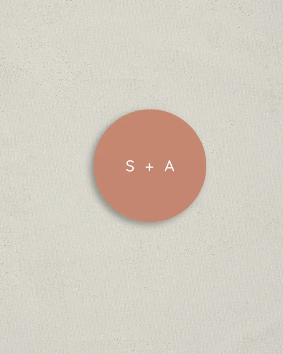 This is a 2" circle Envelope Seal called Contemporary Bubbles printed in full color