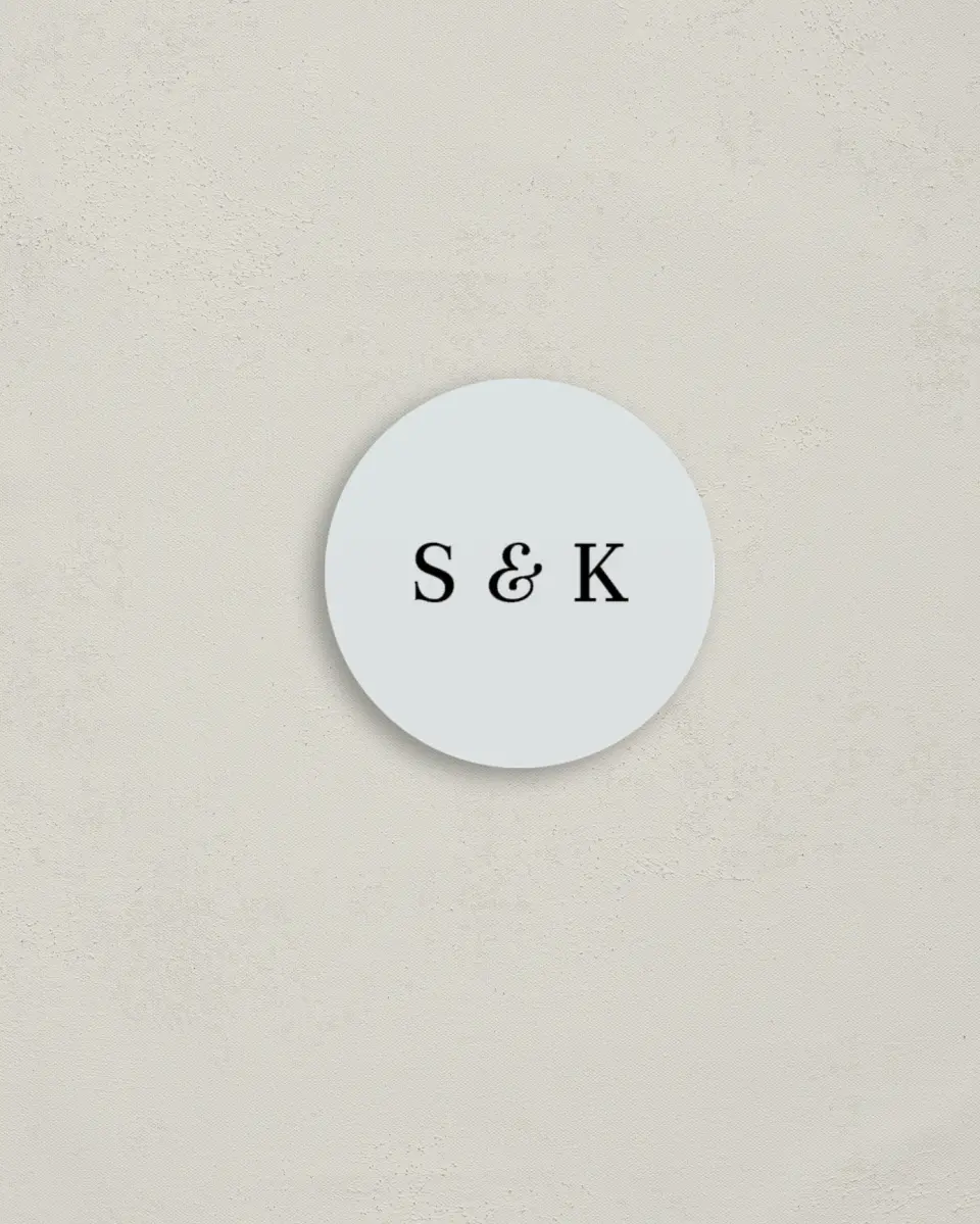 This is a 2" circle Envelope Seal called Simple Portrait printed in full color