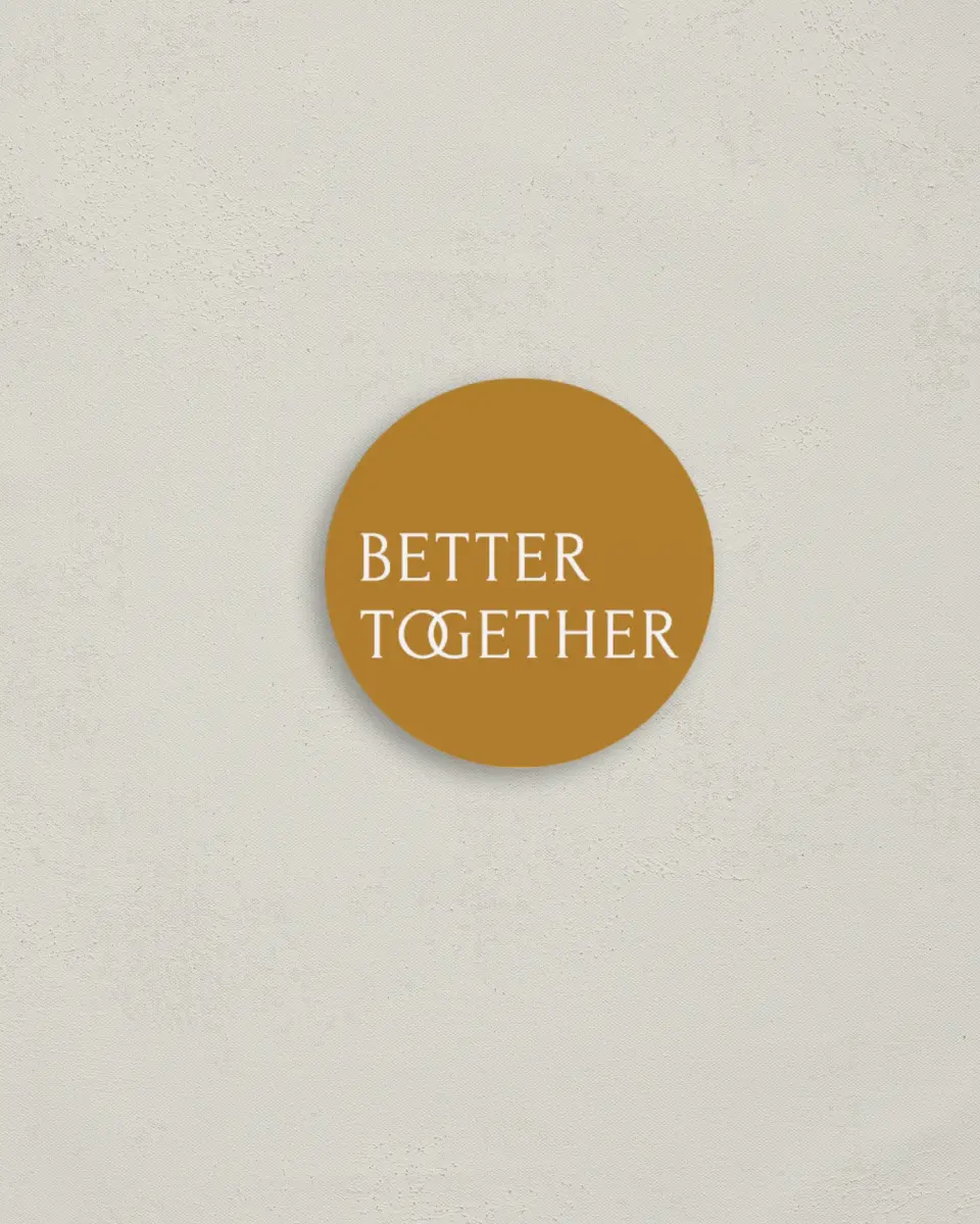 This is a 2" circle Envelope Seal called Joined Together printed in full color