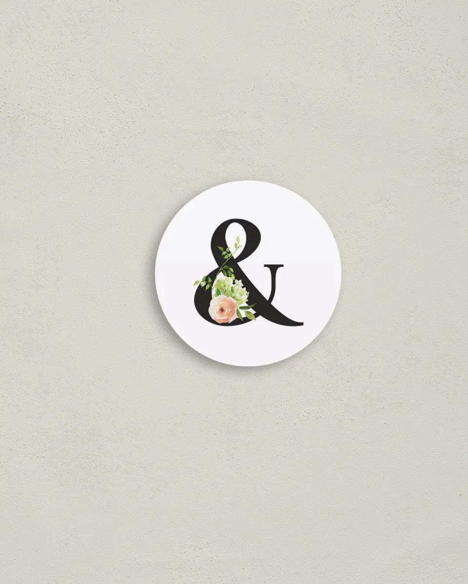 This is a 2" circle Envelope Seal called Elegant Unity printed in full color