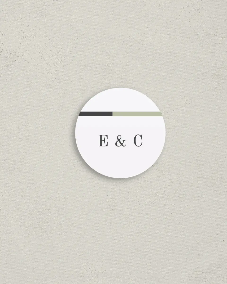 This is a 2" circle Envelope Seal called Bridal Bar printed in full color