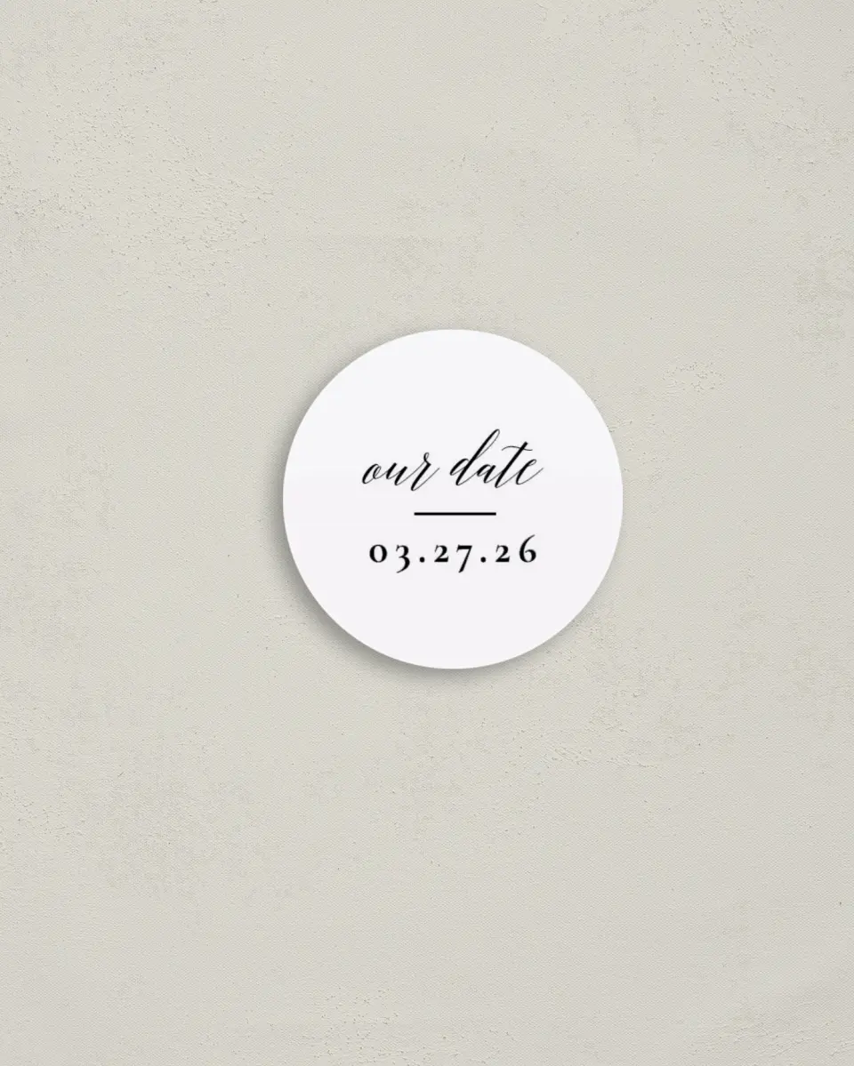 This is a 2" circle Envelope Seal called Choice Love printed in full color