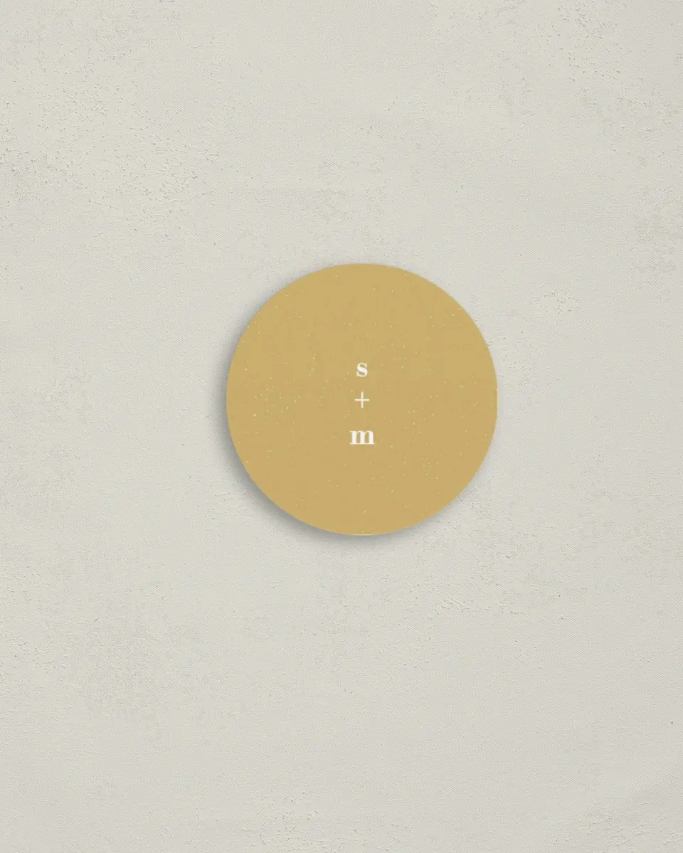This is a 2" circle Envelope Seal called Modern Countdown printed in full color
