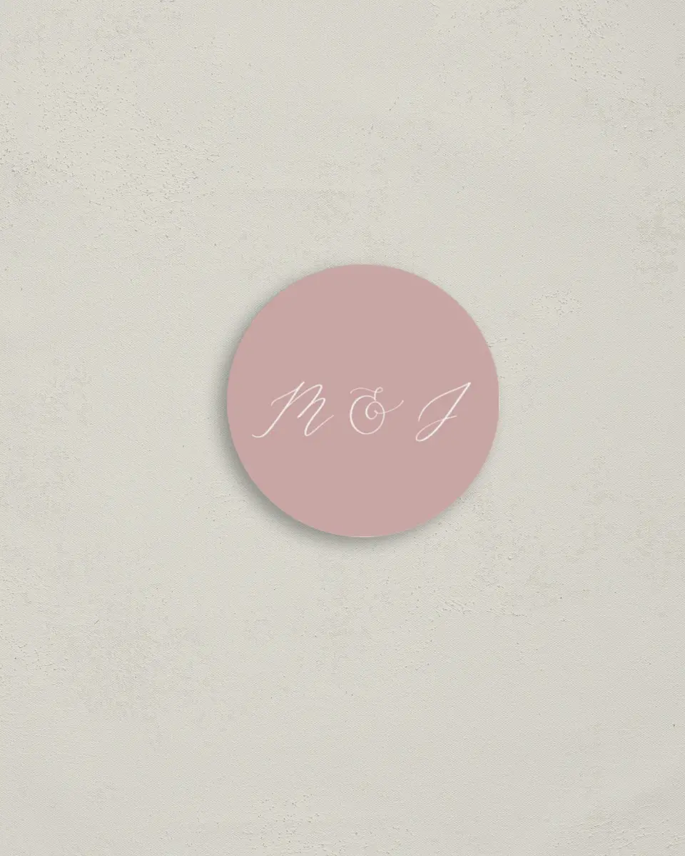 This is a 2" circle Envelope Seal called Gentle Touch printed in full color