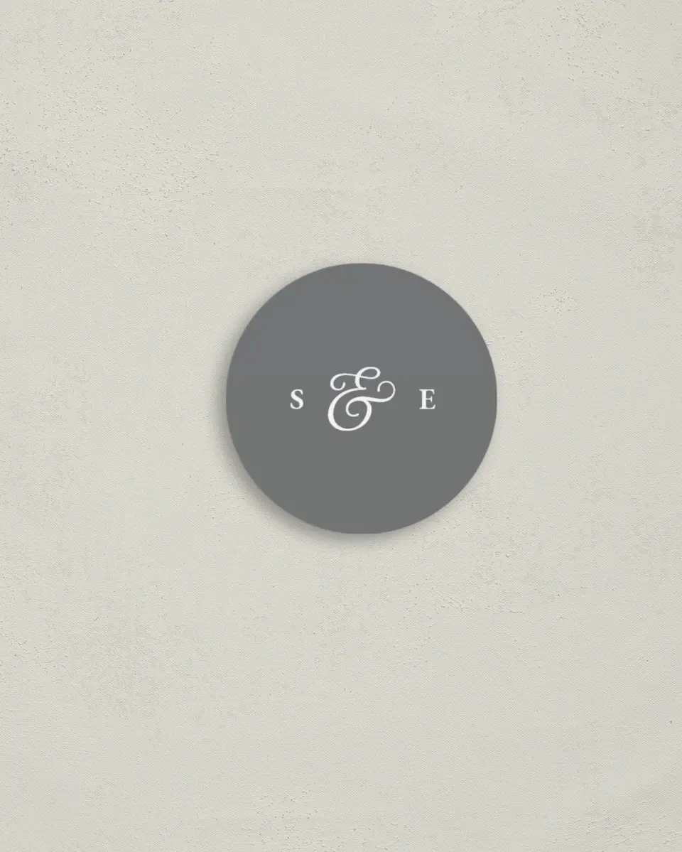 This is a 2" circle Envelope Seal called Heavenly Harmony printed in full color