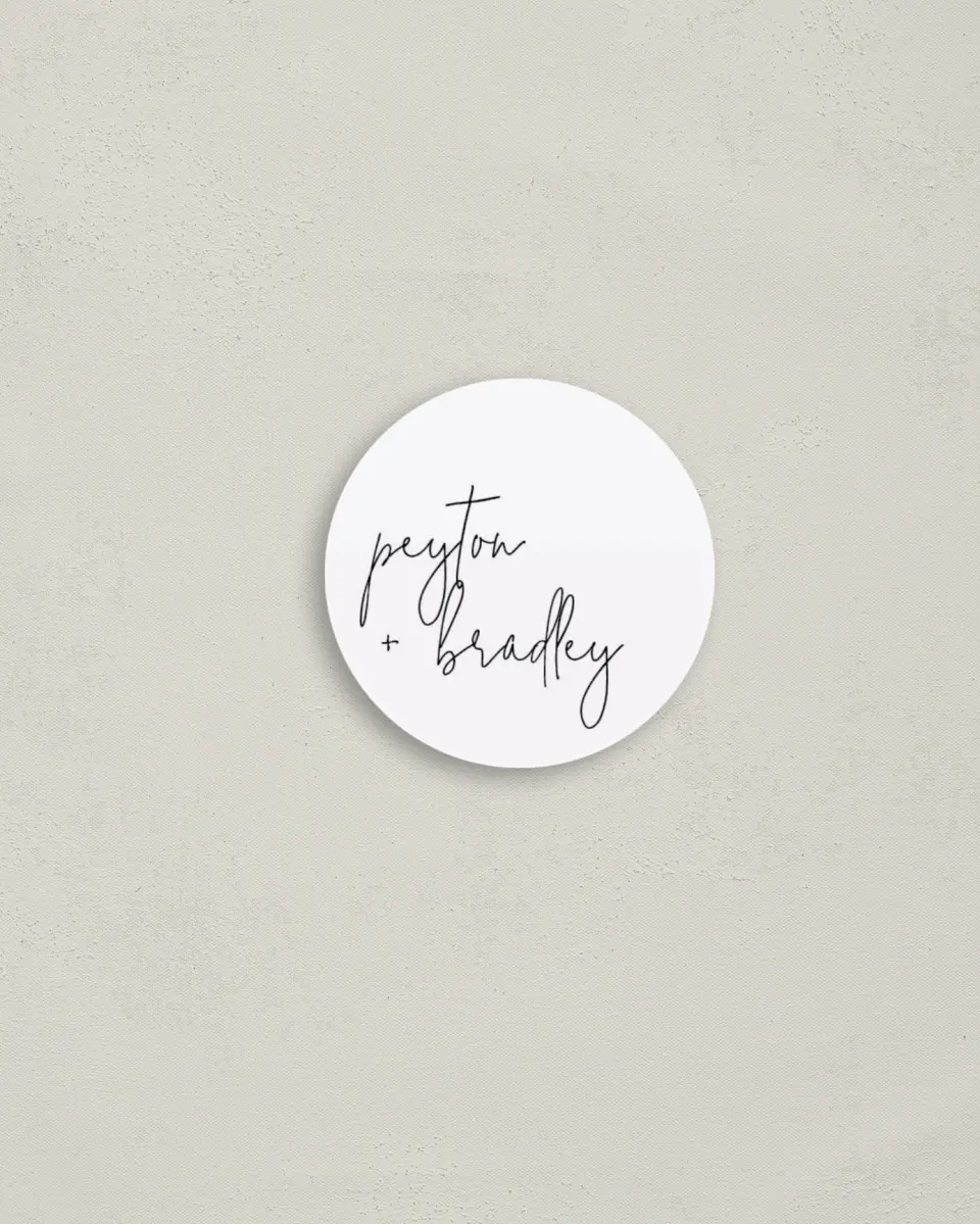 This is a 2" circle Envelope Seal called Mod Aesthetic printed in full color