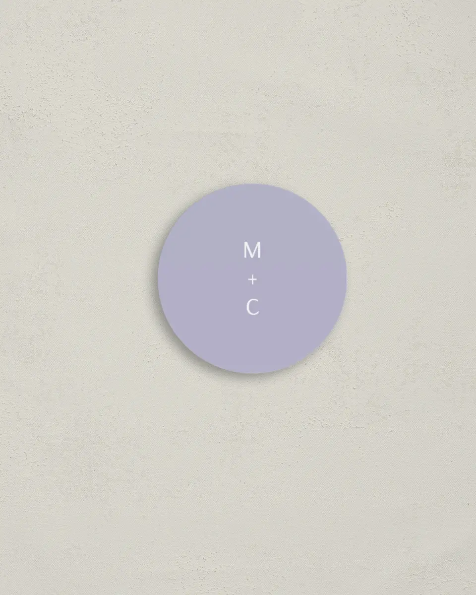 This is a 2" circle Envelope Seal called Sweet Botanical printed in full color