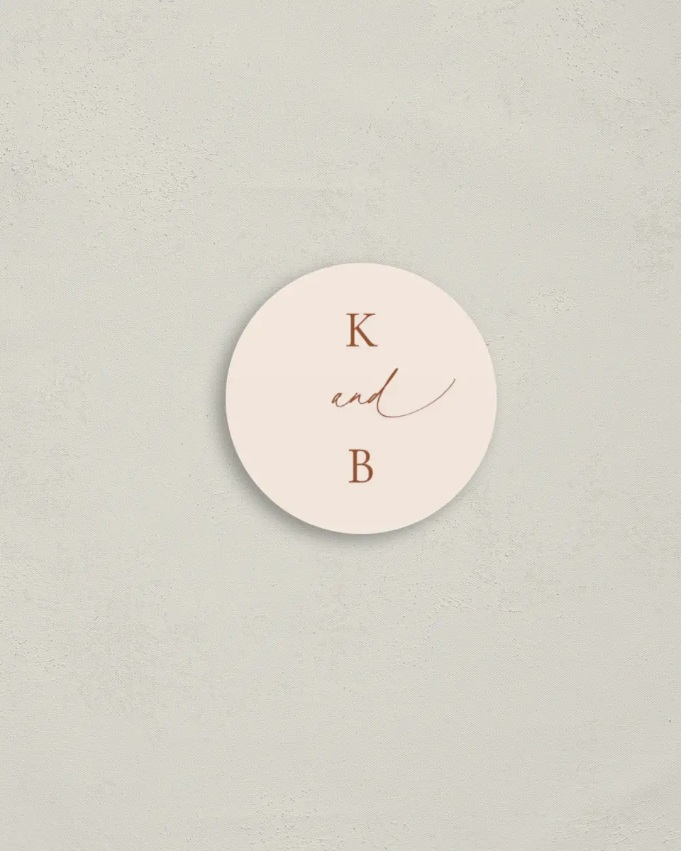 This is a 2" circle Envelope Seal called The Kyleigh printed in full color