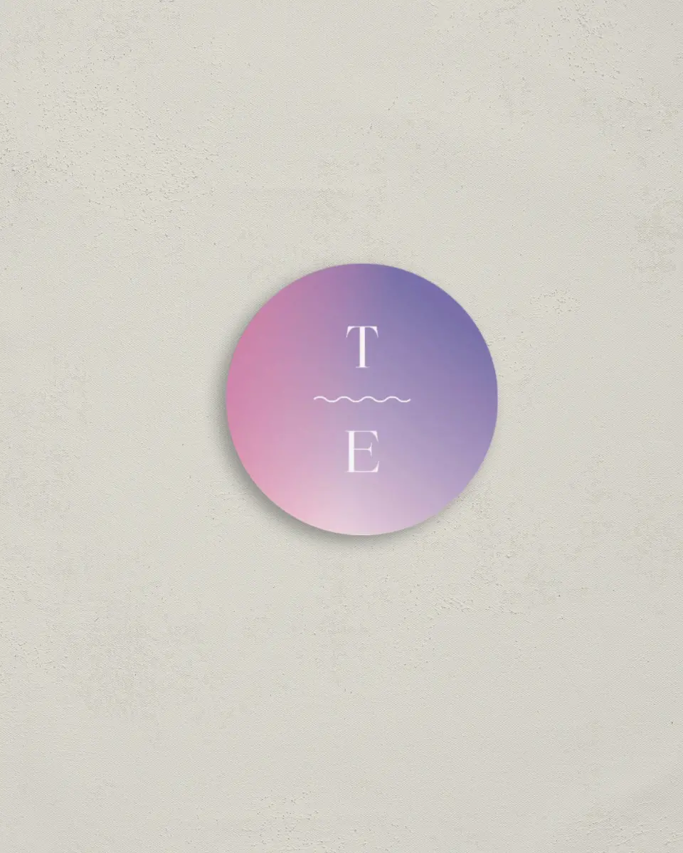 This is a 2" circle Envelope Seal called The Taylor printed in full color